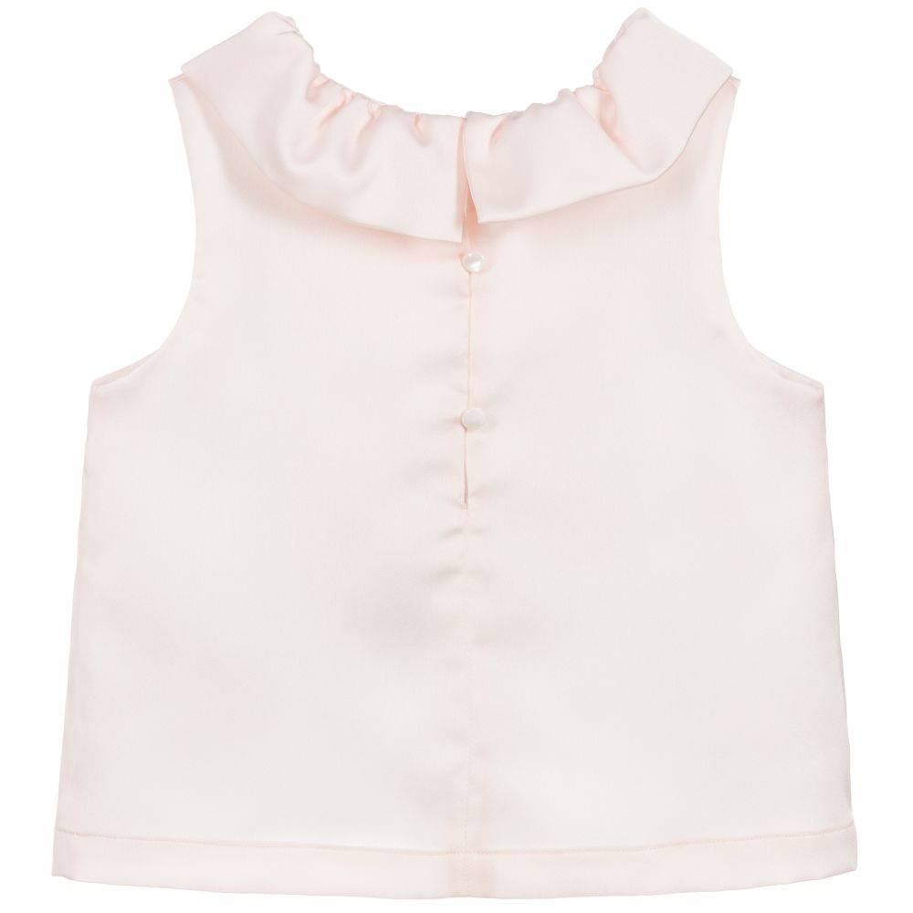 Hucklebones London-بلوز ساتان لون زهري | Childrensalon Outlet