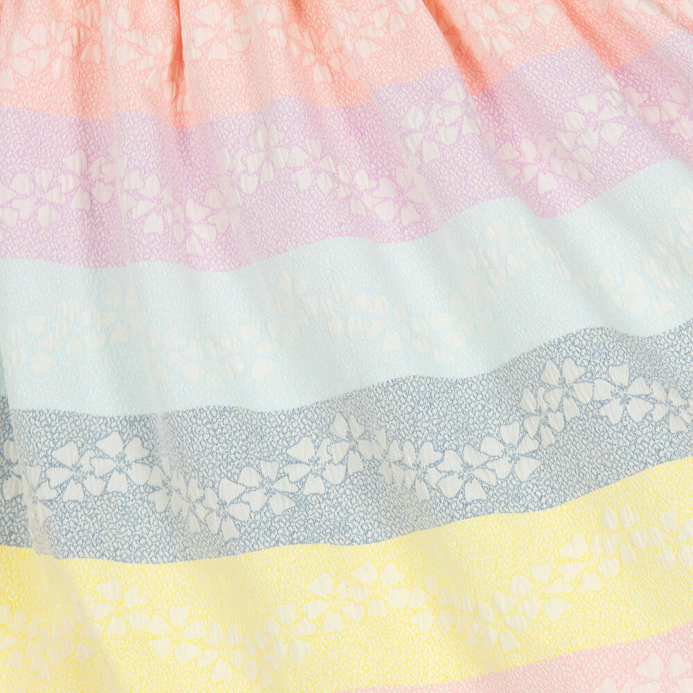 Hucklebones London-Жаккардовое платье в розовую полоску | Childrensalon Outlet