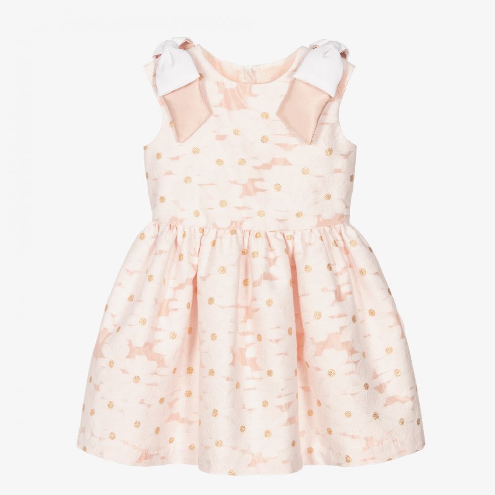 Hucklebones London - Robe rose/blanche à marguerites Fille | Childrensalon