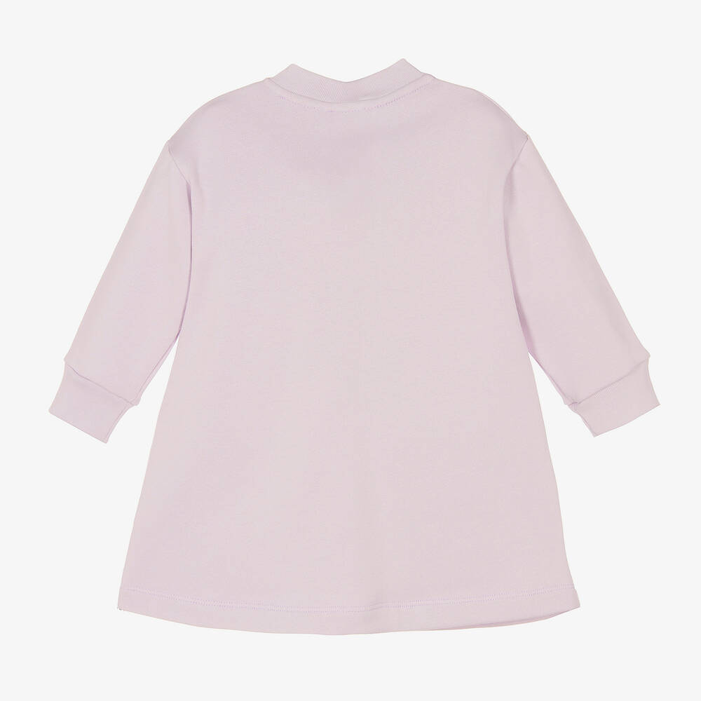 Hucklebones London-Фиолетовое хлопковое платье-свитшот | Childrensalon Outlet