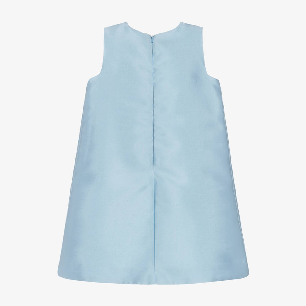 Hucklebones London-Платье из атласного твила с розовым бантом для девочек | Childrensalon Outlet