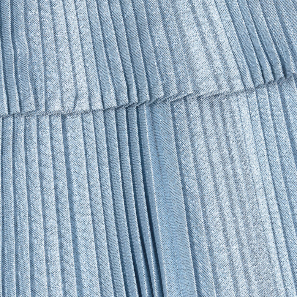 Hucklebones London-Блестящее голубое платье с плиссировкой для девочек | Childrensalon Outlet