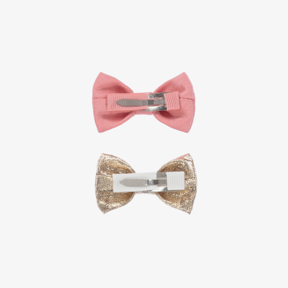 Hucklebones London-مشابك شعر للبنات بتصميم فيونكة براقة | Childrensalon Outlet