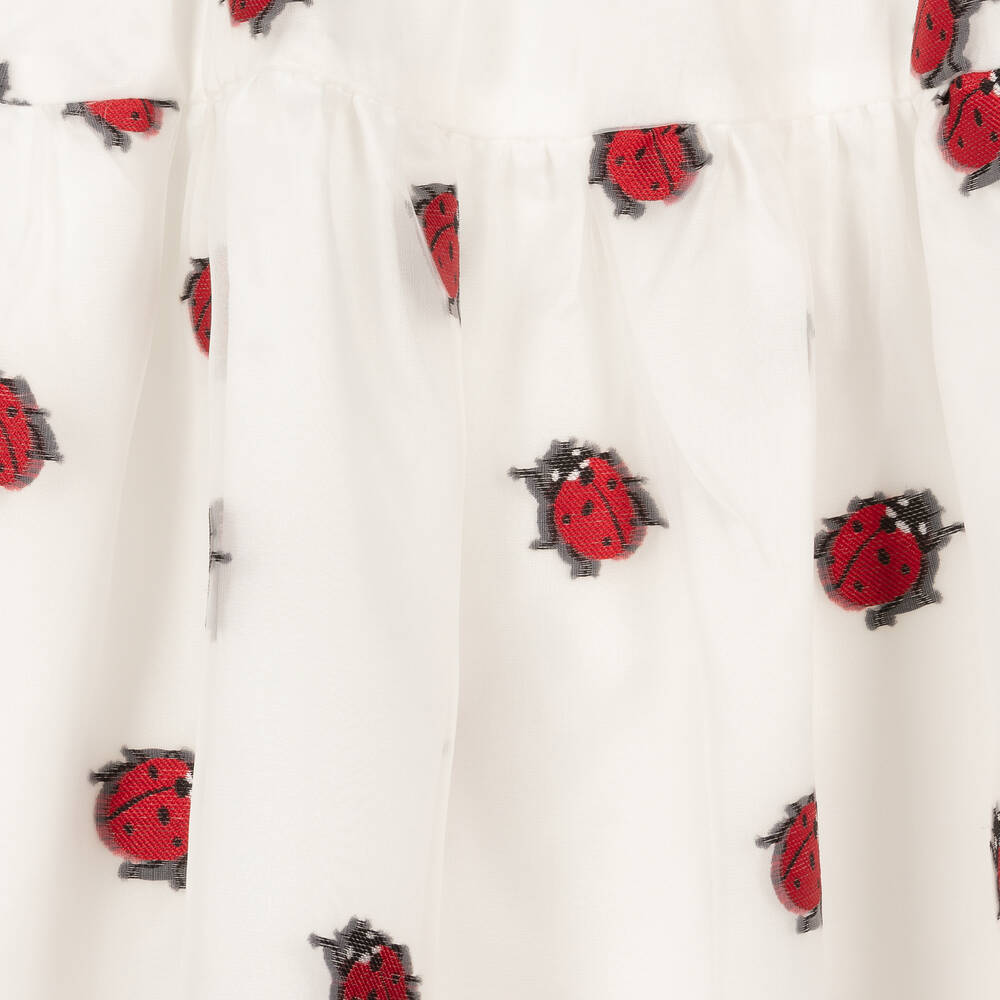 Hucklebones London-فستان أورغانزا لون أبيض | Childrensalon Outlet