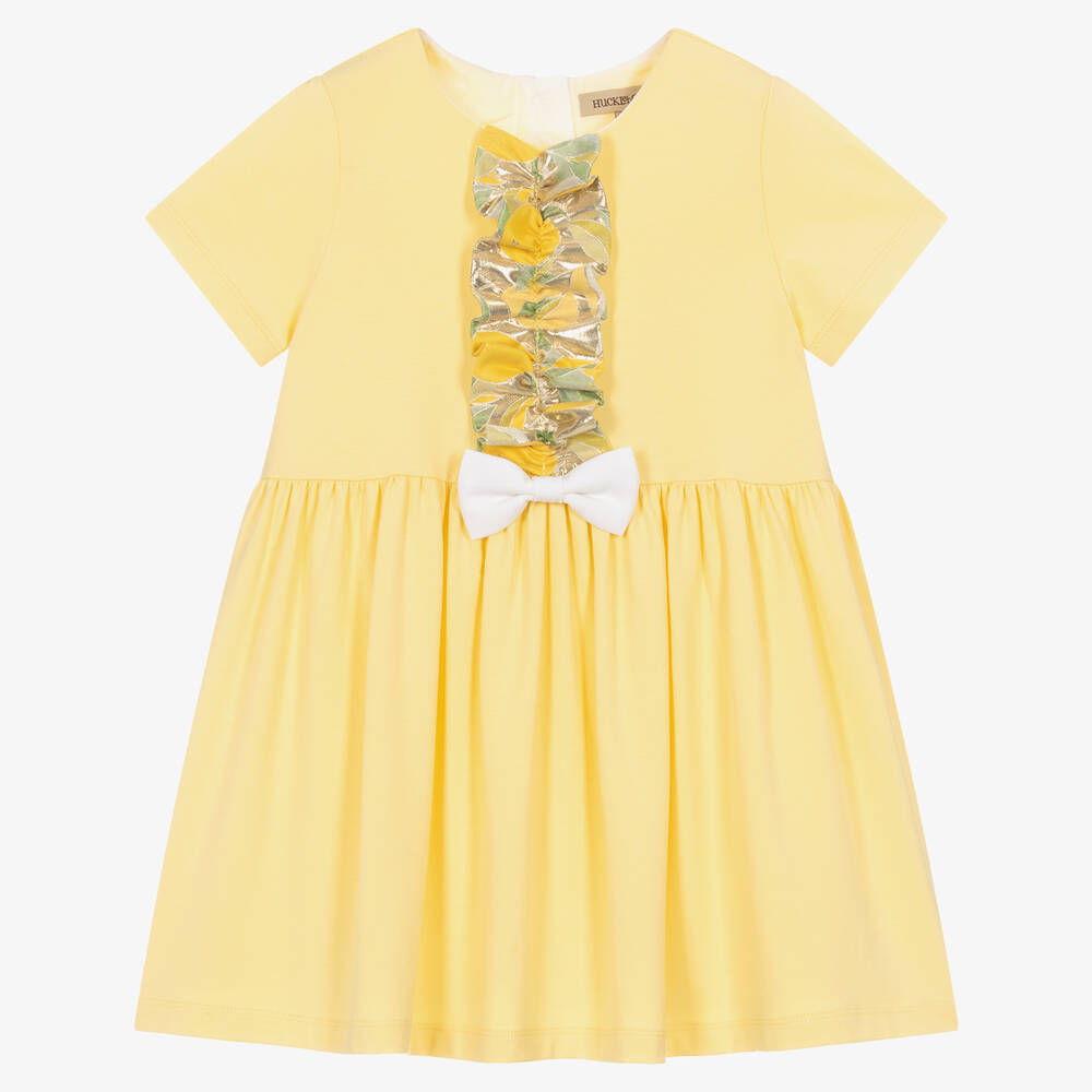 Hucklebones London - Gelbes Baumwoll- und Modalkleid (M) | Childrensalon