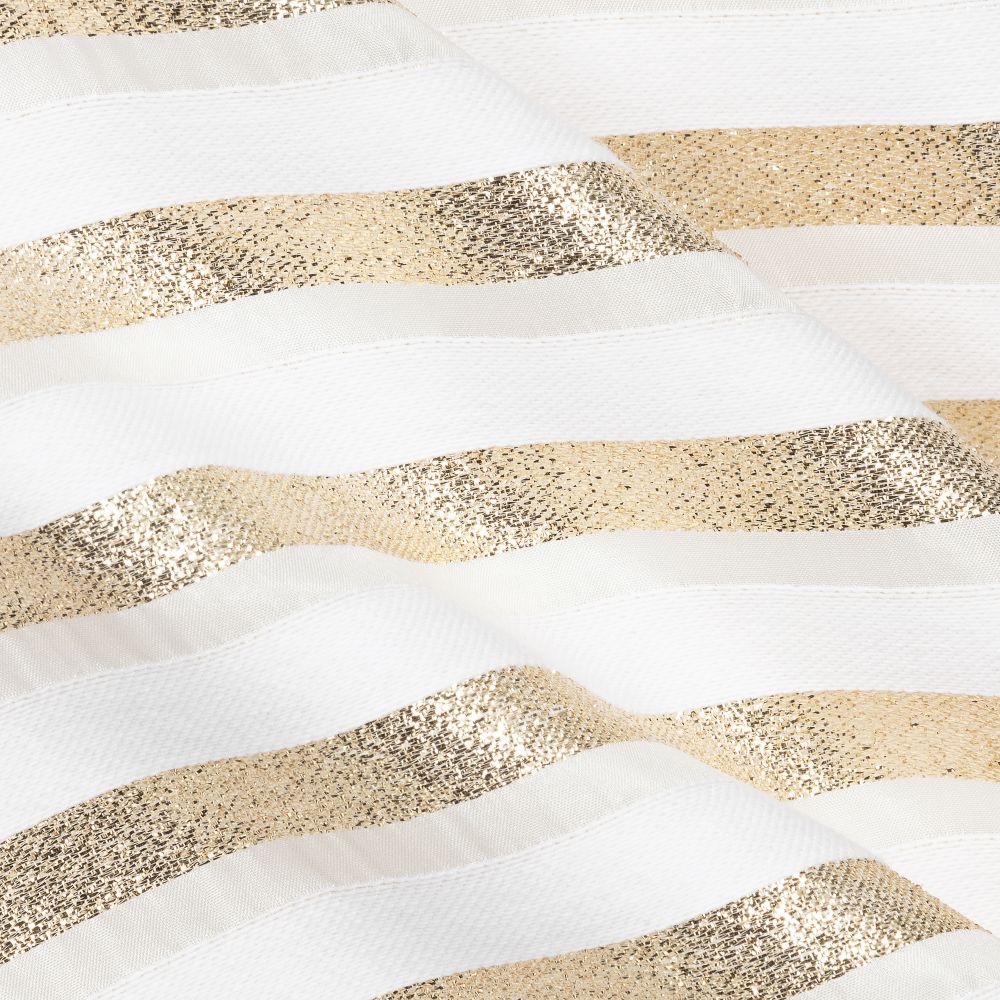 Hucklebones London-Бело-золотистое платье-шифт | Childrensalon Outlet