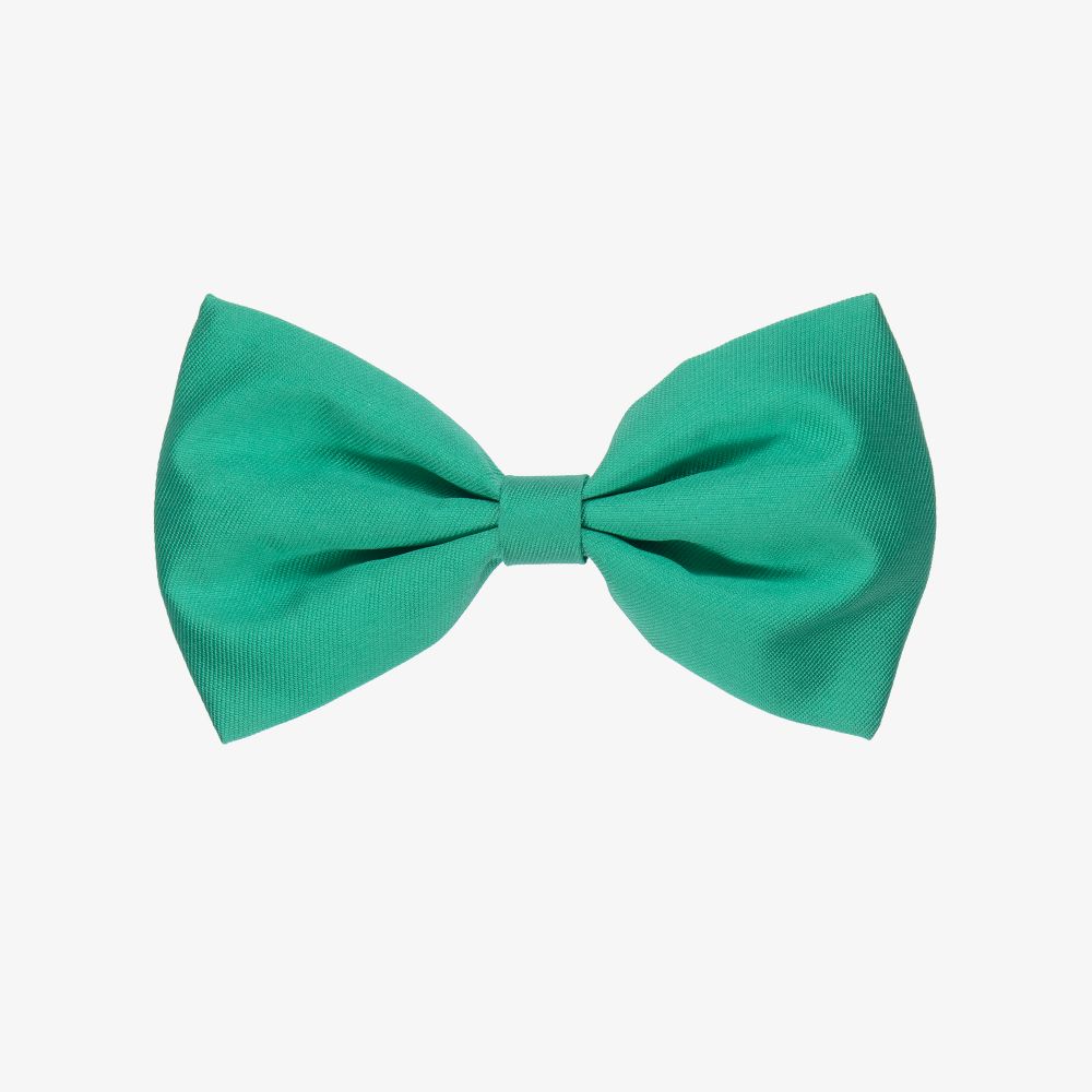 Hucklebones London - Grüne Satin-Haarspange (13 cm) | Childrensalon