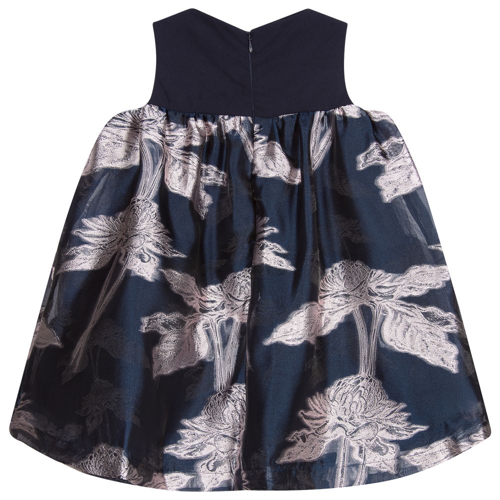 Hucklebones London-Navy Blue Party Dress | Childrensalon Outlet