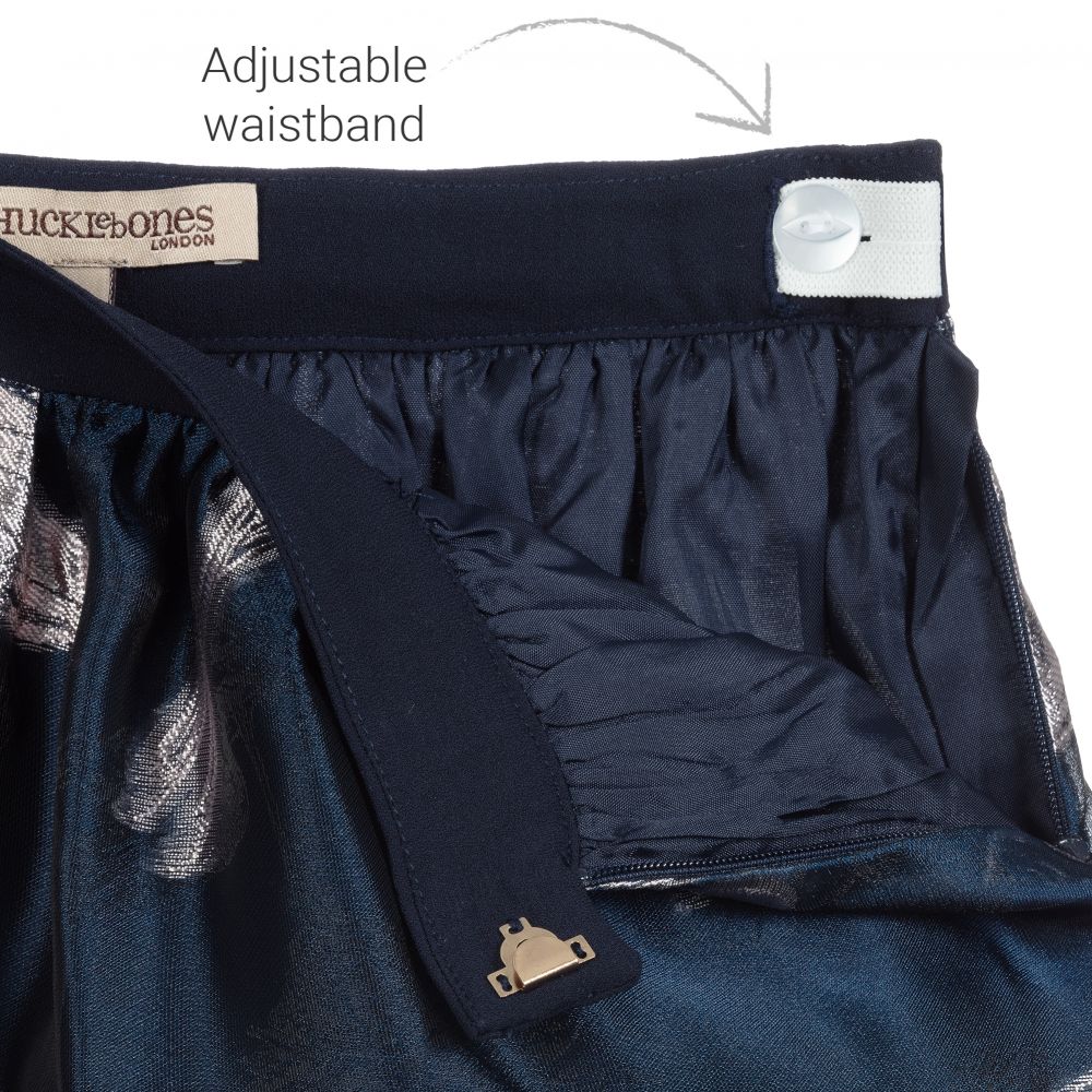 Hucklebones London-Navy Blue Party Skirt | Childrensalon Outlet