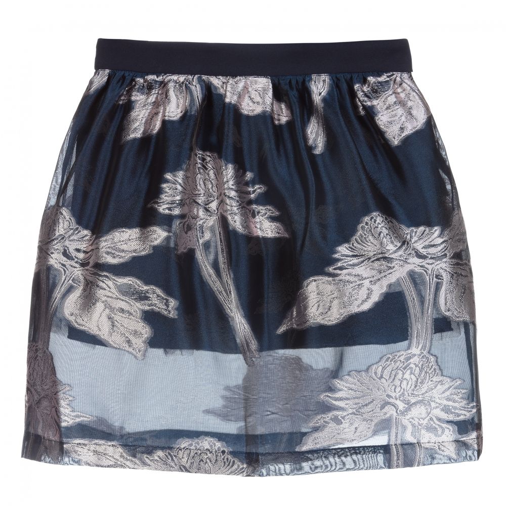 Hucklebones London - Navy Blue Party Skirt | Childrensalon