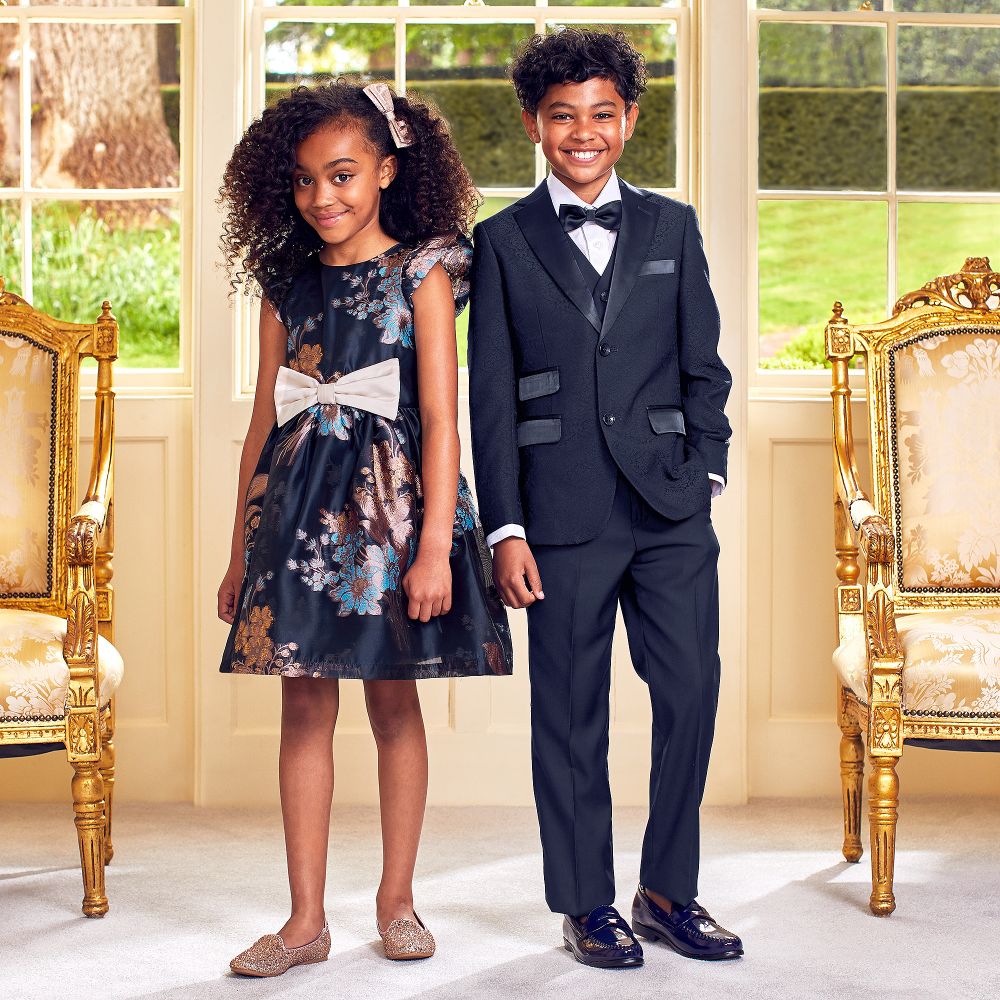 Navy and rose gold dress outlet