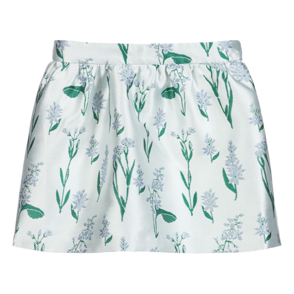 Hucklebones London - Pale Blue Jacquard Skirt | Childrensalon