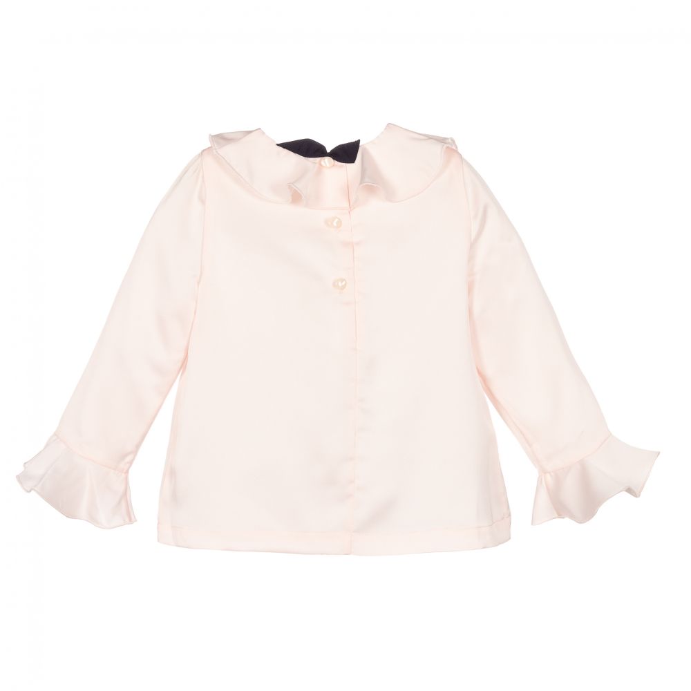 Pale pink satin blouse online