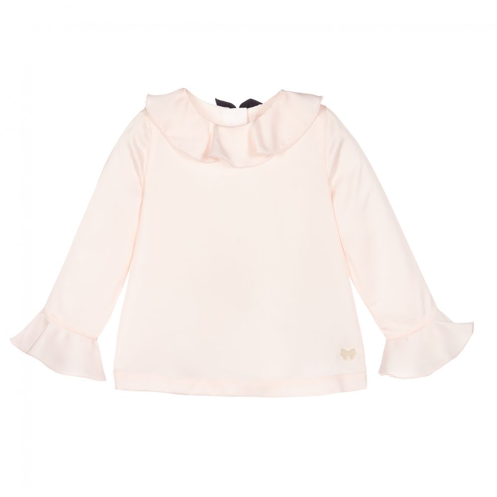 Hucklebones London - Pale Pink Satin Blouse | Childrensalon