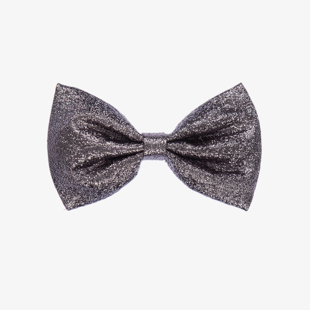 Hucklebones London - Pewter Lamé Hair Clip (13cm) | Childrensalon