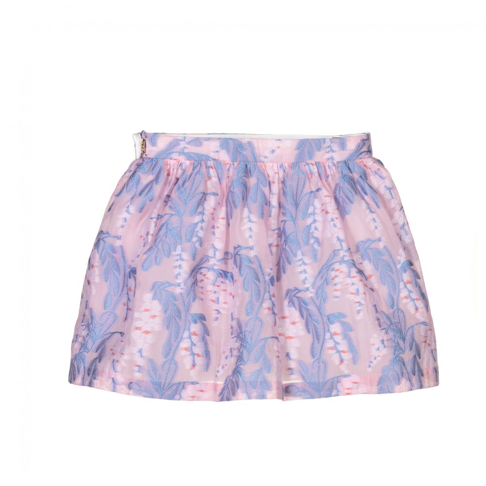 Hucklebones London-Pink & Blue Floral Skirt | Childrensalon Outlet