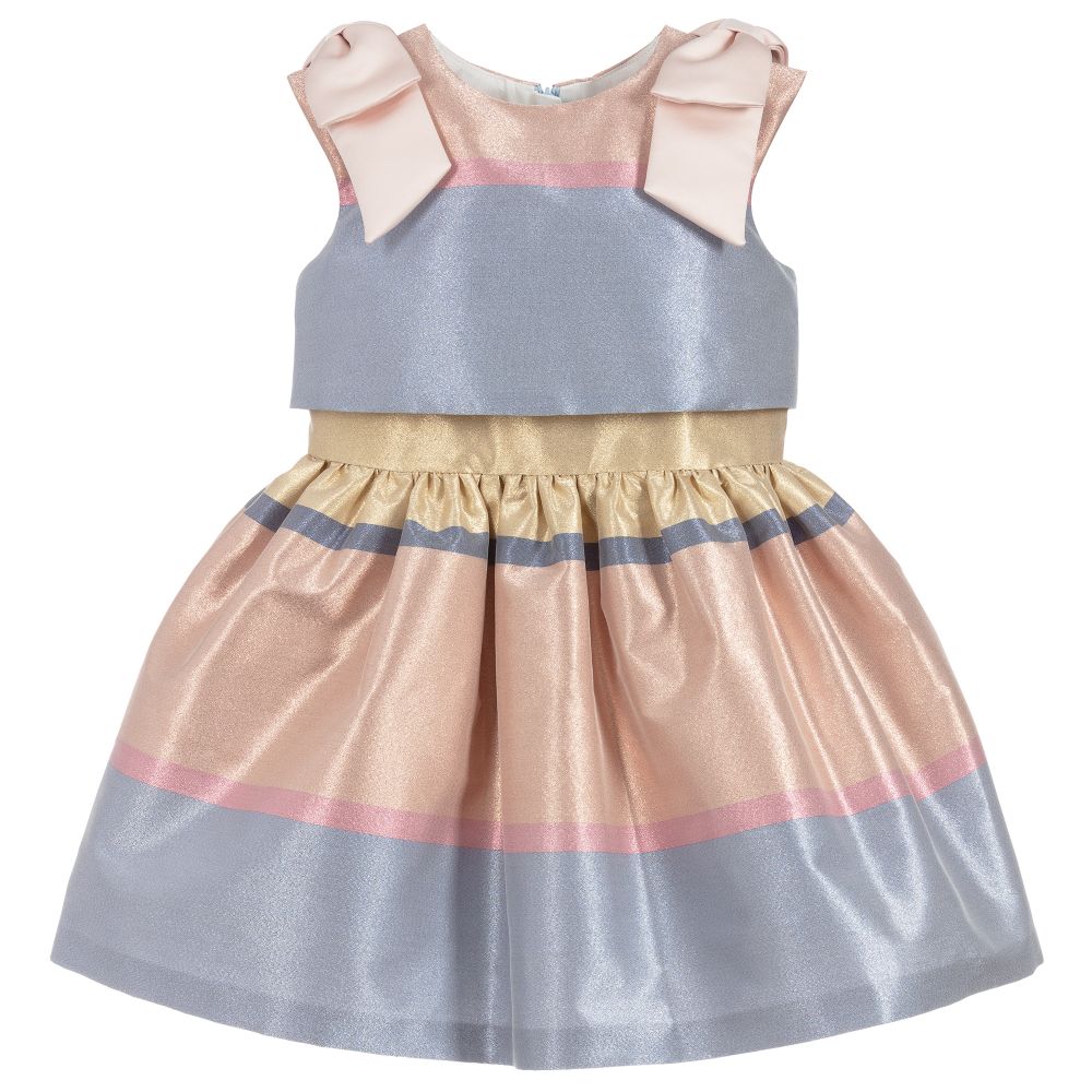 Hucklebones London-Pink, Blue & Gold Dress  | Childrensalon Outlet
