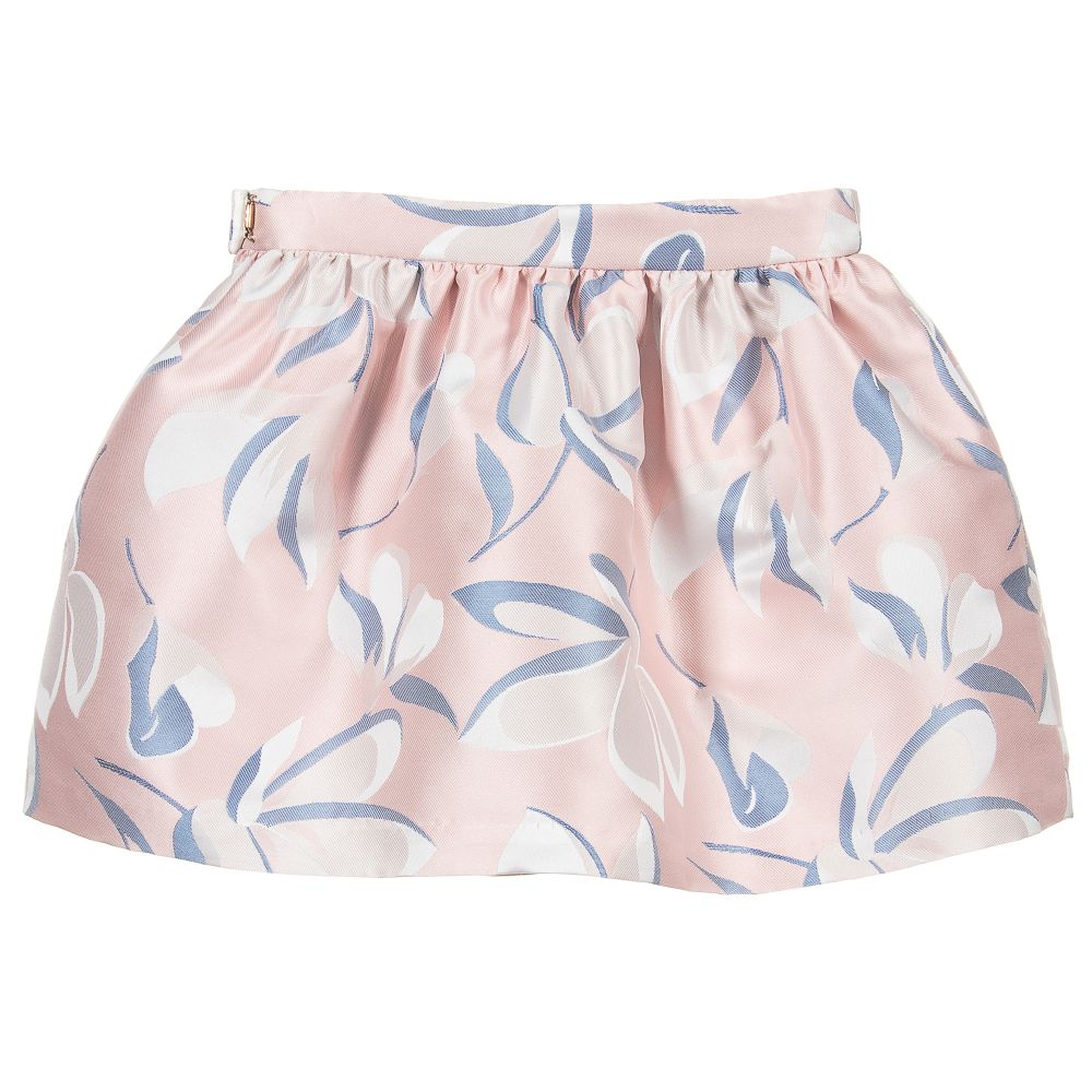 Hucklebones London-Розово-синяя атласная юбка | Childrensalon Outlet