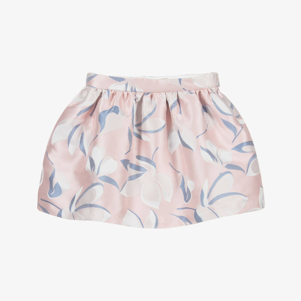 Hucklebones London-Pink & Blue Satin Skirt | Childrensalon Outlet