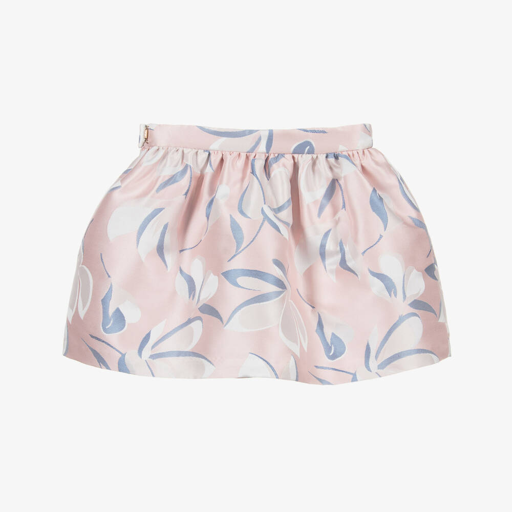 Hucklebones London-Pink & Blue Satin Skirt | Childrensalon Outlet