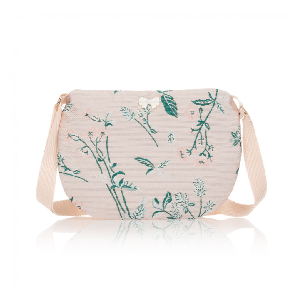 Hucklebones London-Pink Bow Shoulder Bag (20cm) | Childrensalon Outlet
