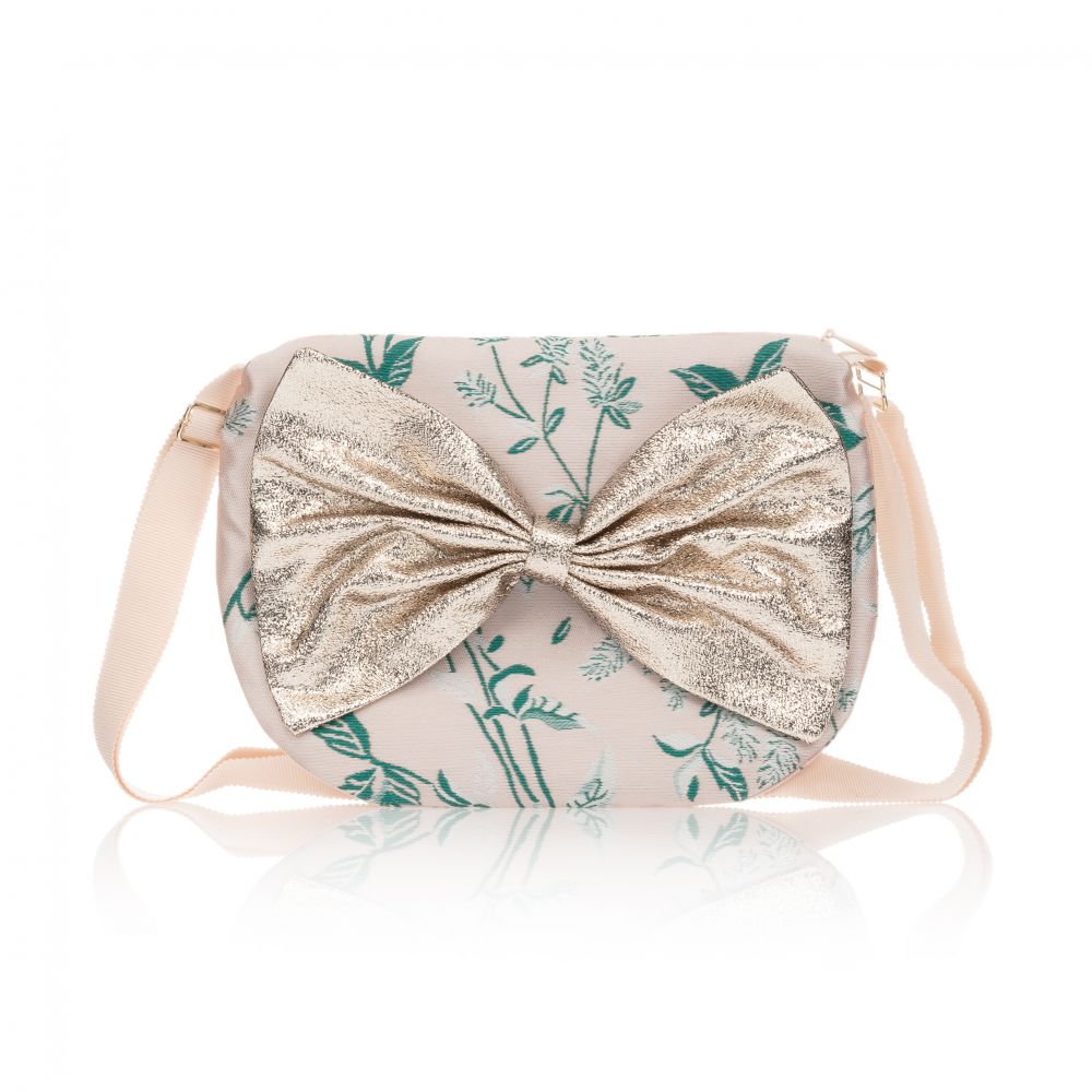 Hucklebones London-Pink Bow Shoulder Bag (20cm) | Childrensalon Outlet