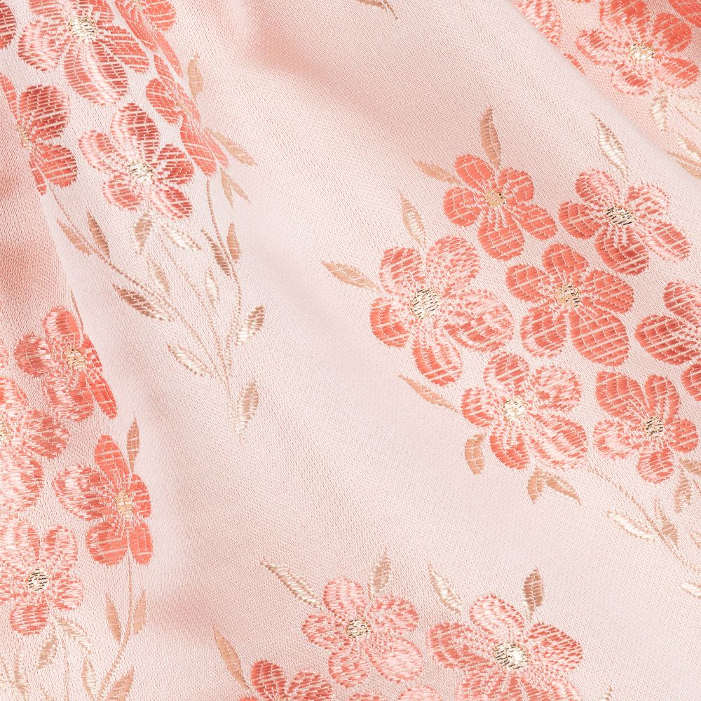 Hucklebones London-Pink Floral Jacquard Skirt | Childrensalon Outlet