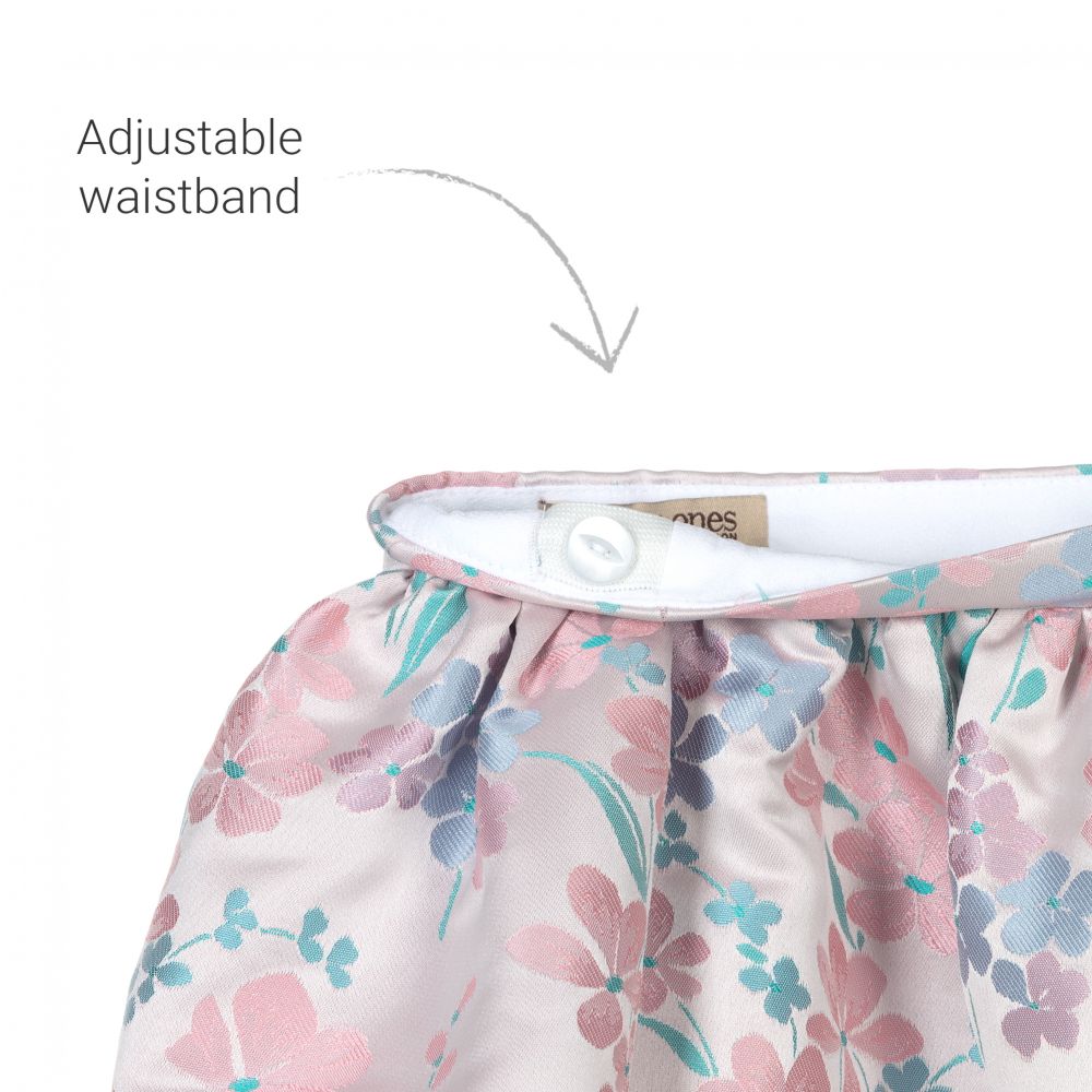 Hucklebones London-Pink Floral Jacquard Skirt | Childrensalon Outlet
