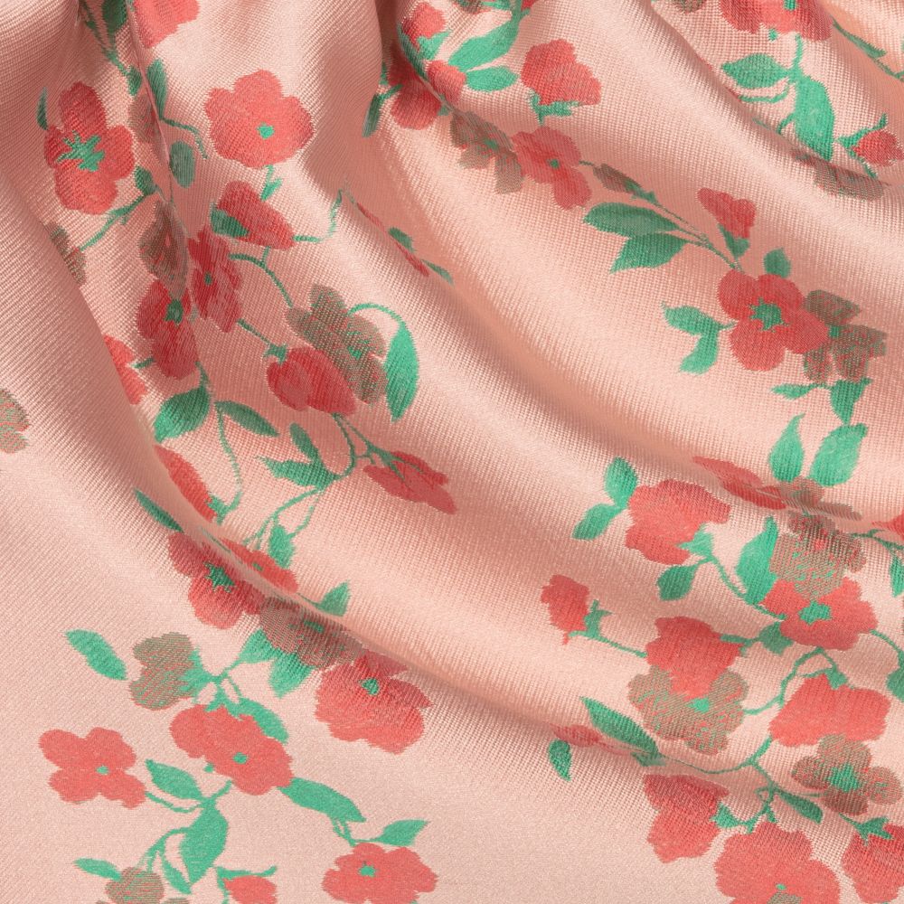 Hucklebones London-Pink Floral Jacquard Skirt | Childrensalon Outlet