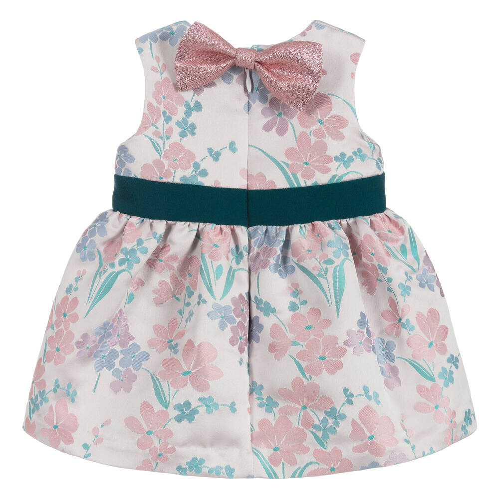 Hucklebones London-Pink & Green Floral Dress | Childrensalon Outlet