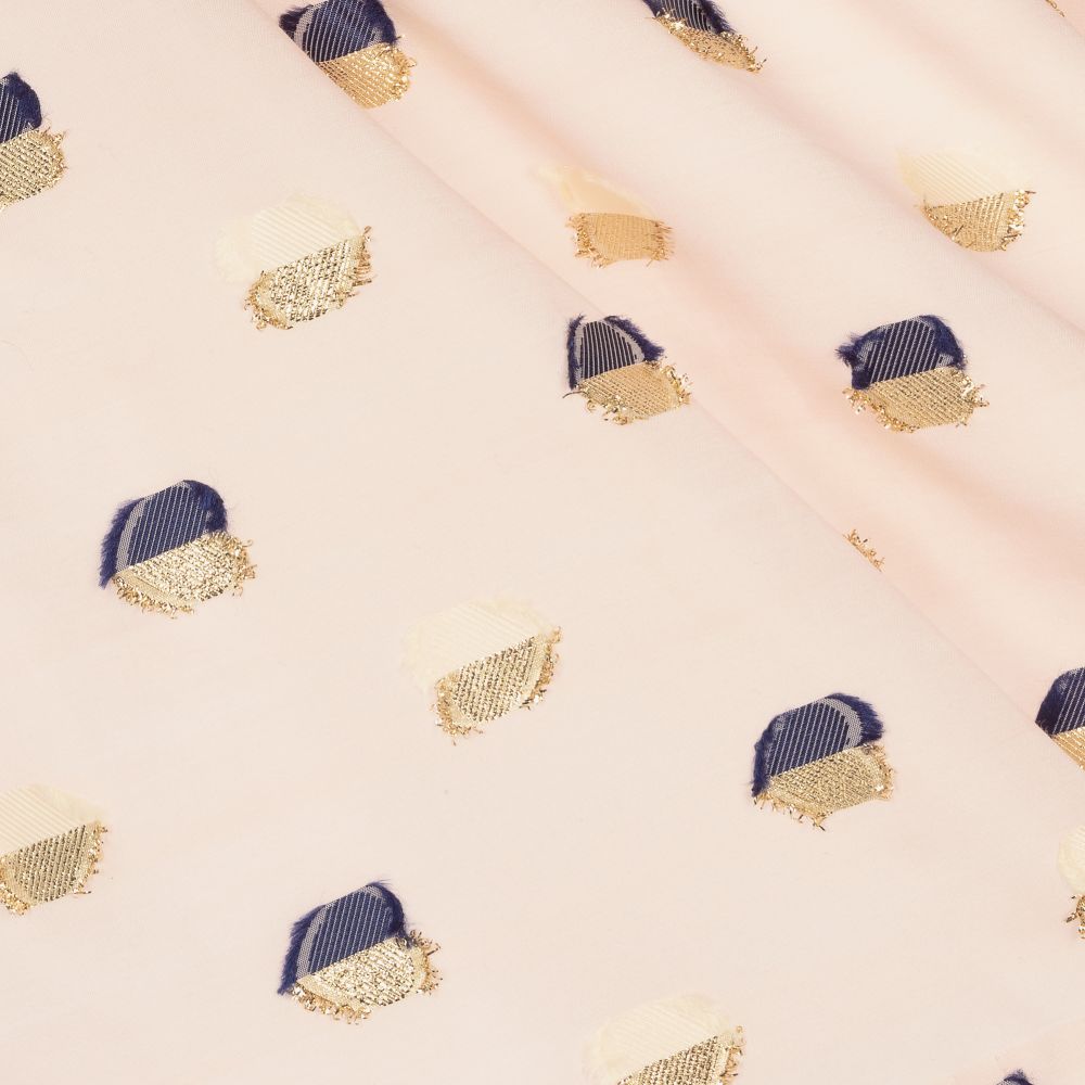 Hucklebones London-Розовое жаккардовое платье с сердечками | Childrensalon Outlet