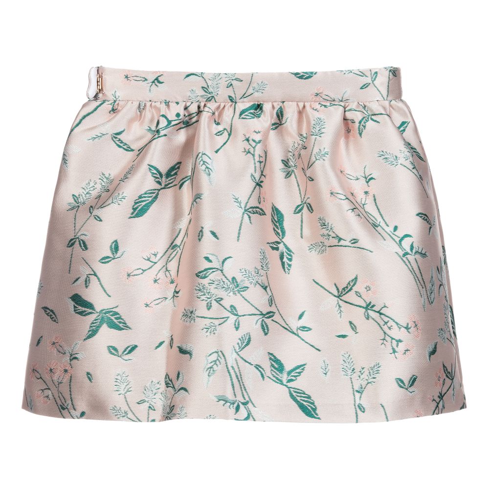 Hucklebones London-Pink Jacquard Party Skirt | Childrensalon Outlet