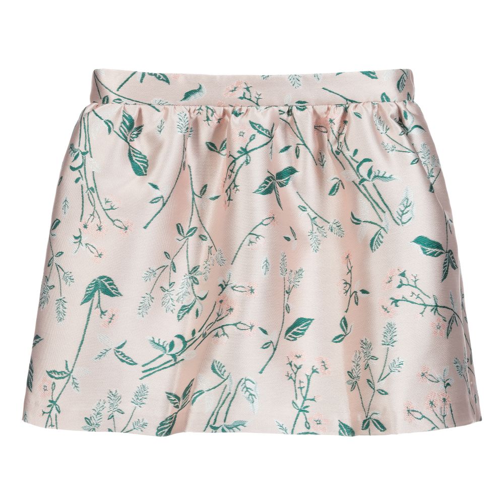 Hucklebones London - Pink Jacquard Party Skirt | Childrensalon