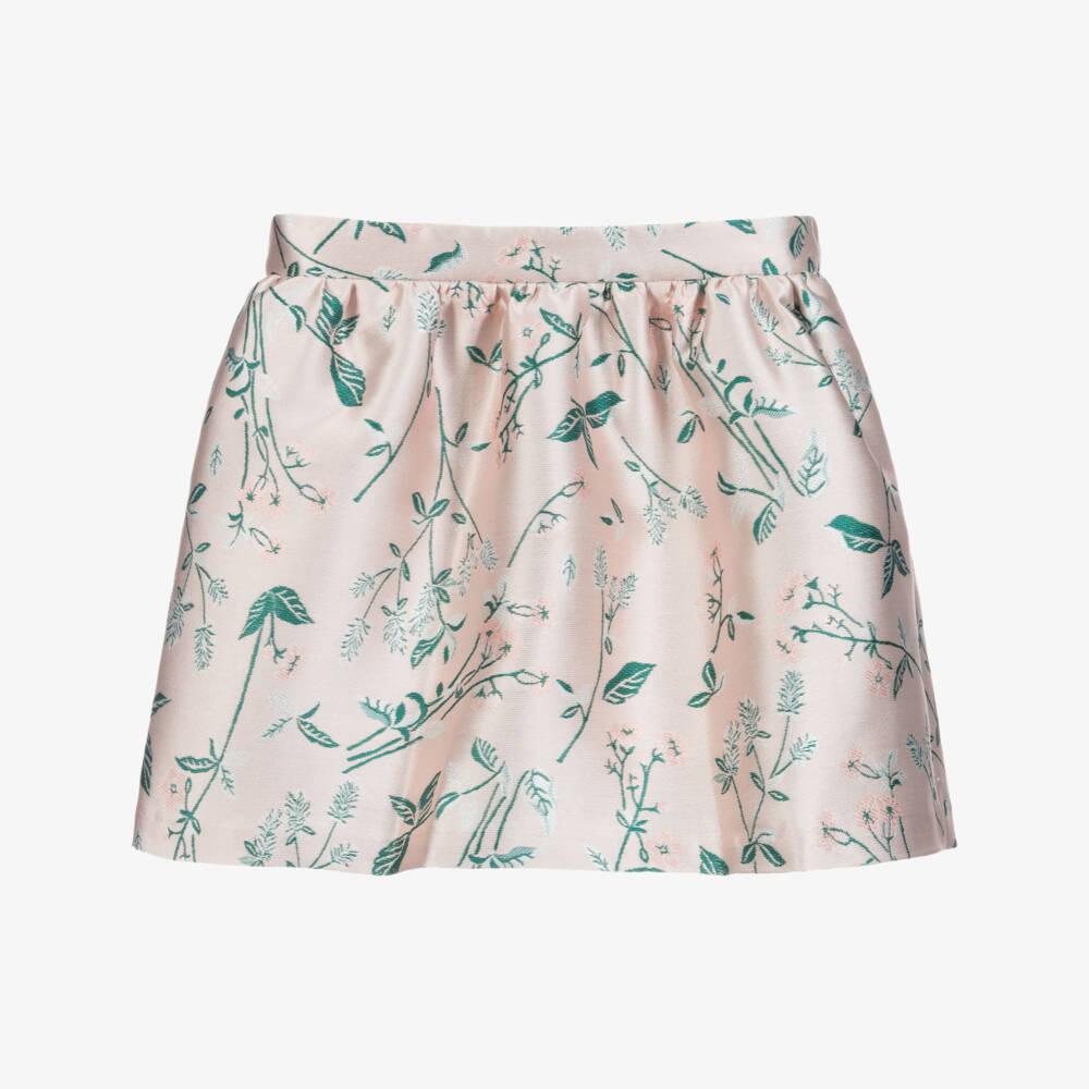 Hucklebones London-Pink Jacquard Party Skirt | Childrensalon Outlet