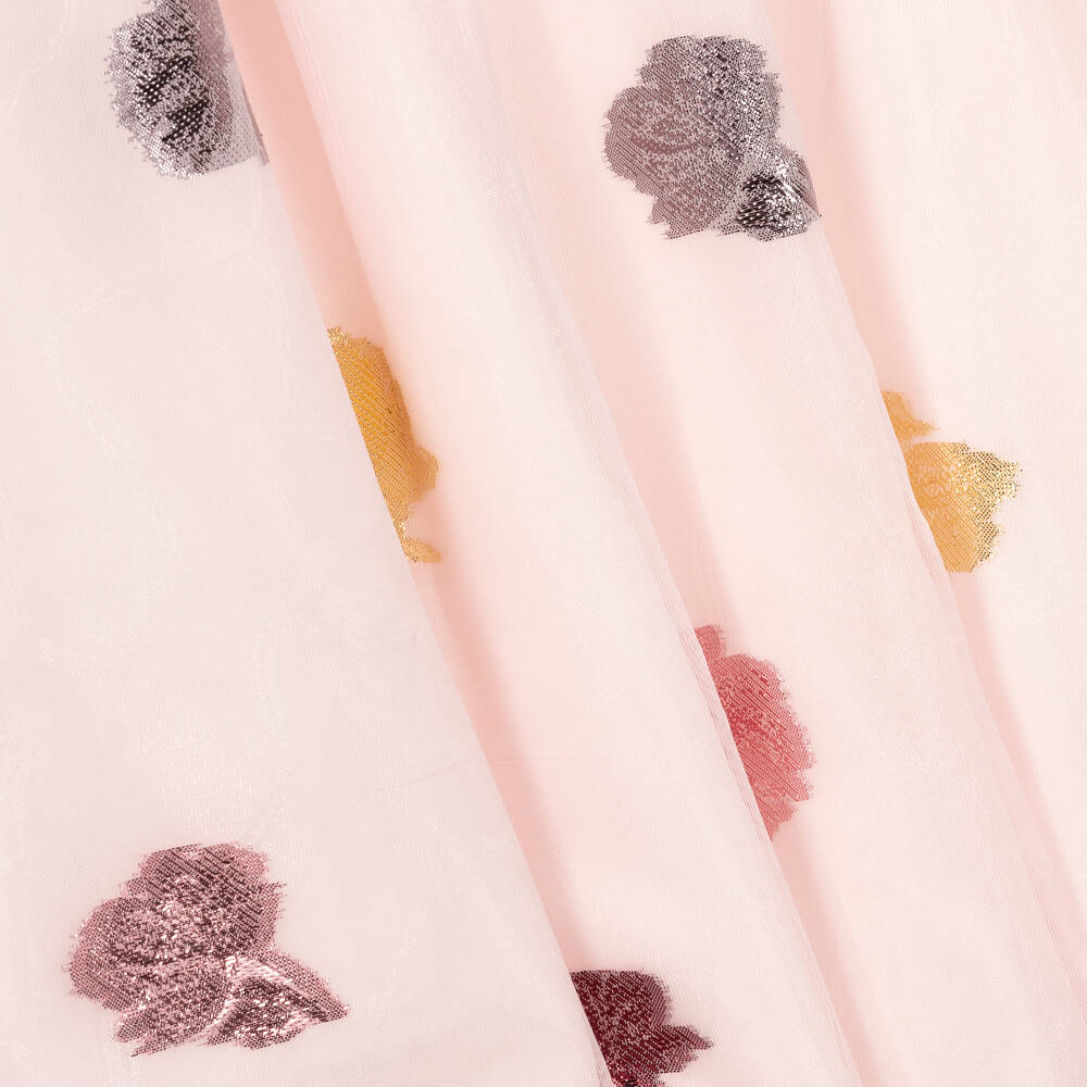 Hucklebones London-Pink Organza Jacquard Dress | Childrensalon Outlet