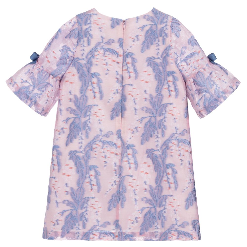 Hucklebones London-Pink & Purple Chiffon Dress | Childrensalon Outlet