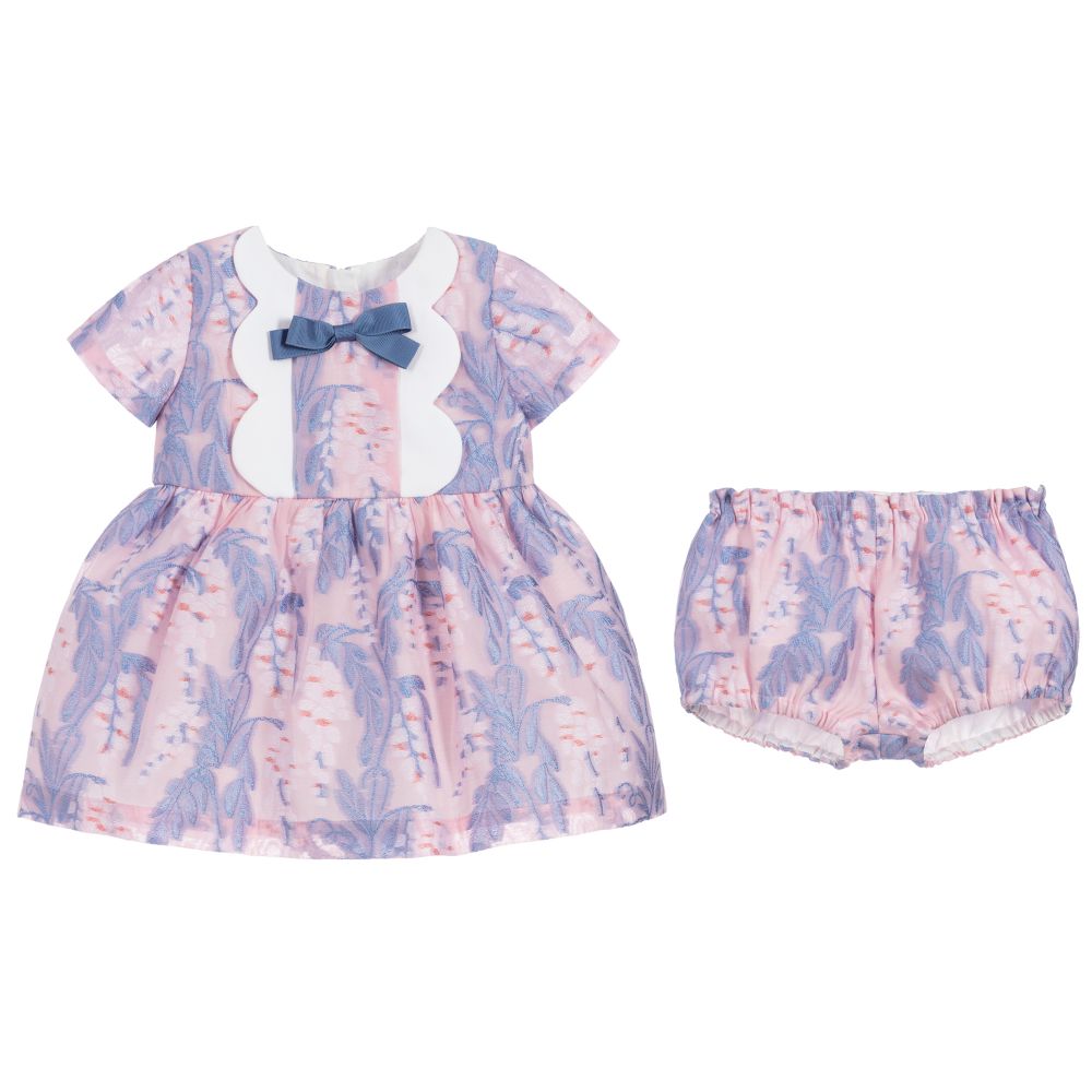 Hucklebones London-Pink & Purple Dress Set | Childrensalon Outlet
