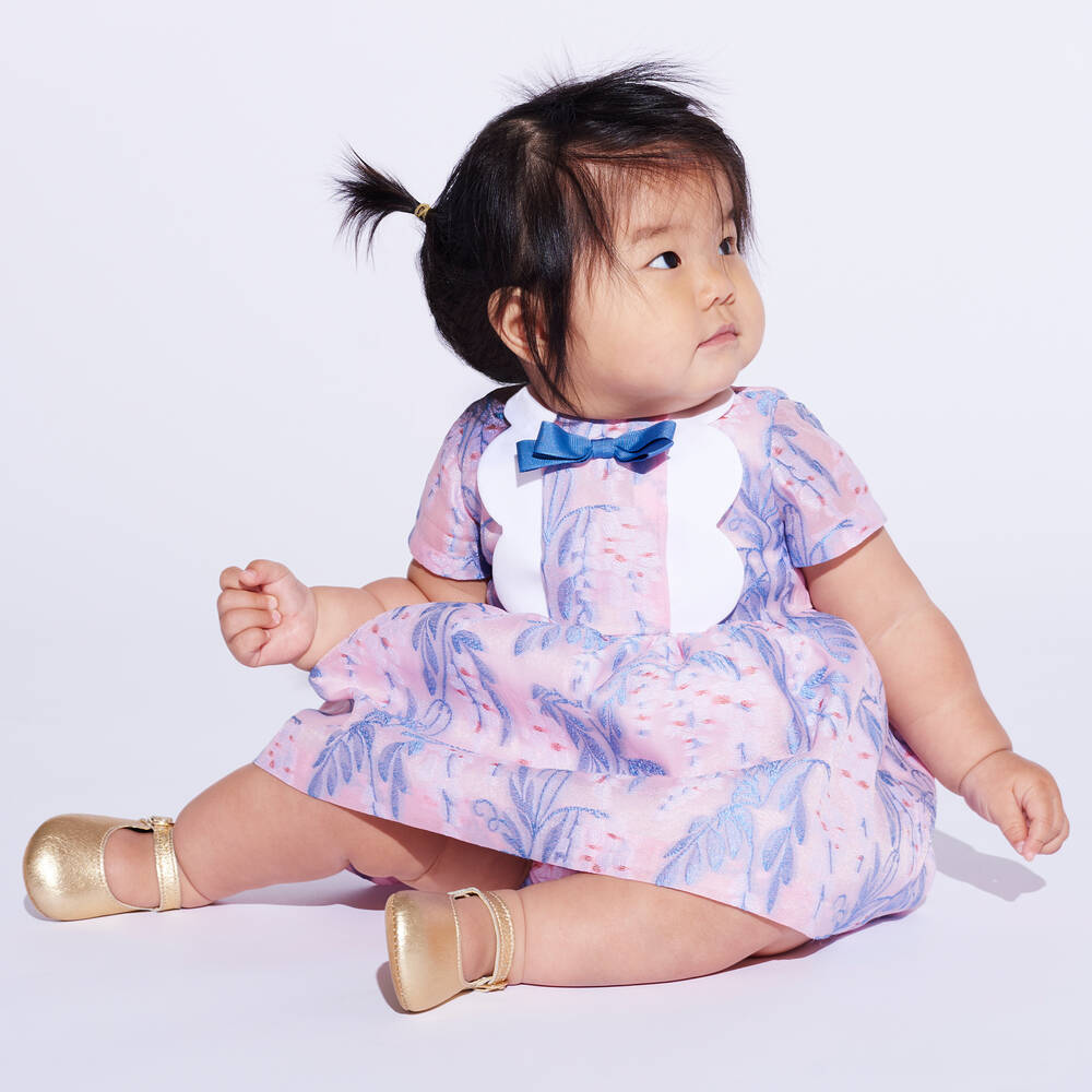 Hucklebones London-Pink & Purple Dress Set | Childrensalon Outlet