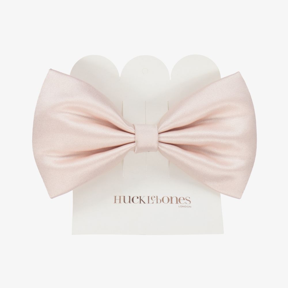 Hucklebones London-Розовая атласная заколка для волос (13см) | Childrensalon Outlet
