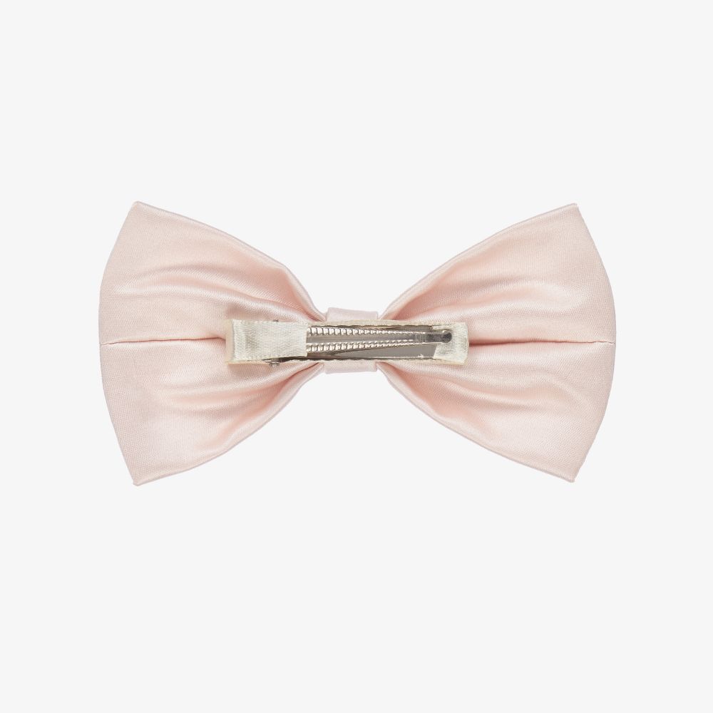 Hucklebones London-Розовая атласная заколка для волос (13см) | Childrensalon Outlet