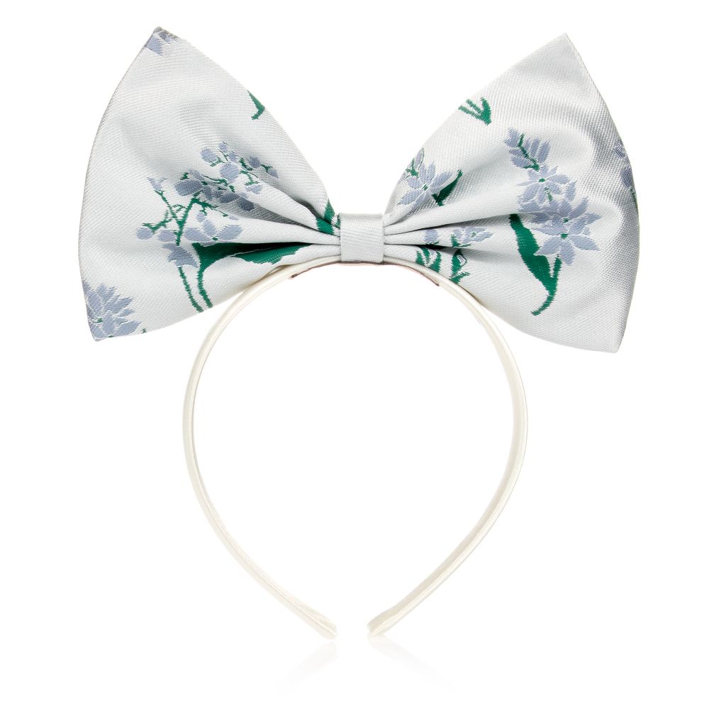 Hucklebones London - Silver Floral Hairband (18cm) | Childrensalon