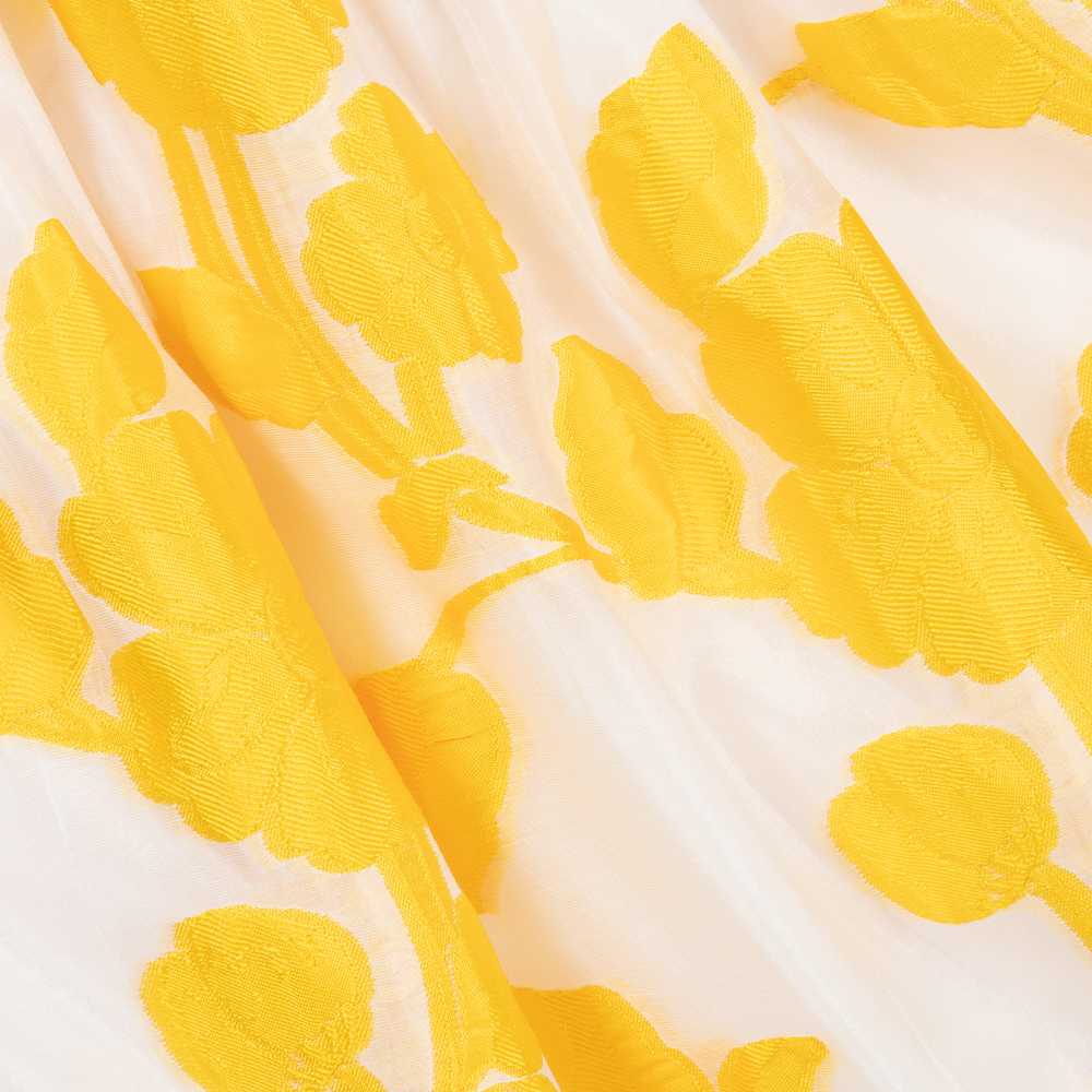 Hucklebones London-White & Yellow Floral Skirt | Childrensalon Outlet