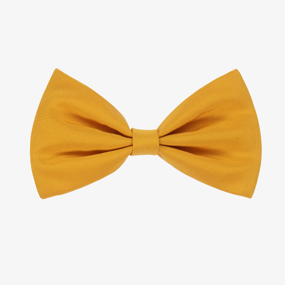 Hucklebones London - Gelbe Schleifen-Haarspange (13 cm) | Childrensalon