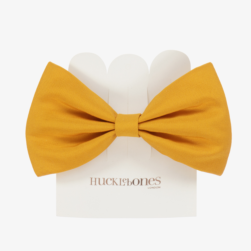 Hucklebones London-Желтая заколка-бантик (13см) | Childrensalon Outlet