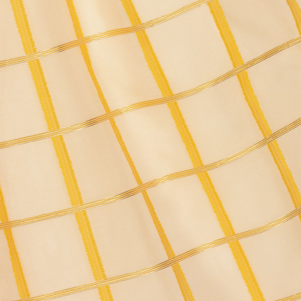 Hucklebones London-Yellow Organza Check Dress | Childrensalon Outlet