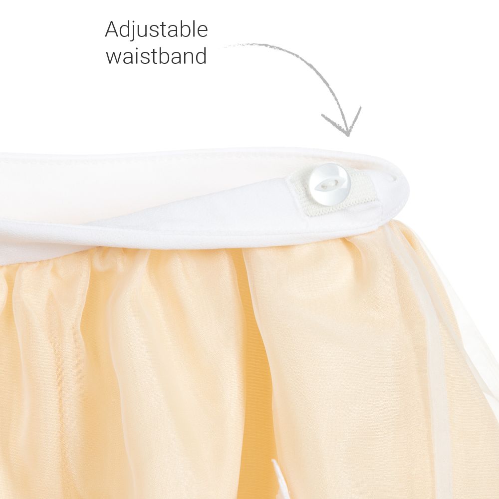 Hucklebones London-Yellow Skirt With Overlay | Childrensalon Outlet