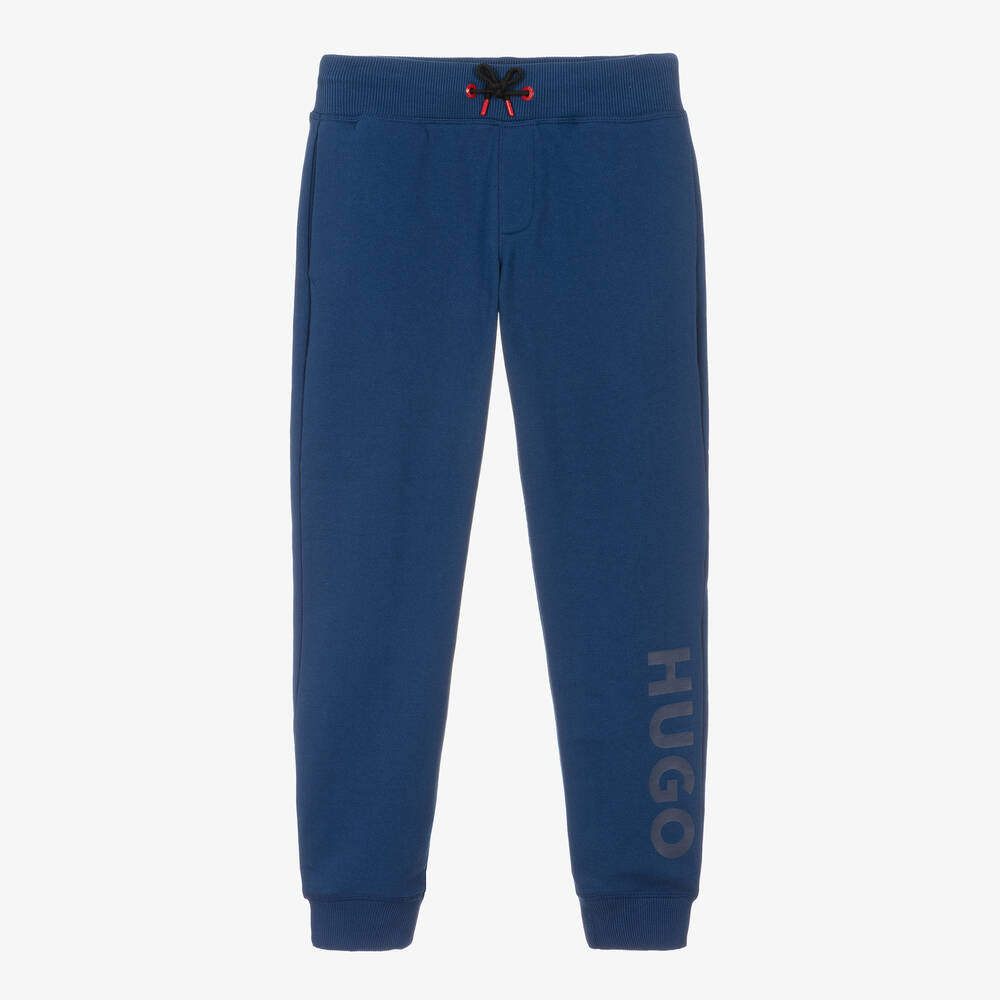 HUGO - Pantalon de jogging bleu en coton | Childrensalon