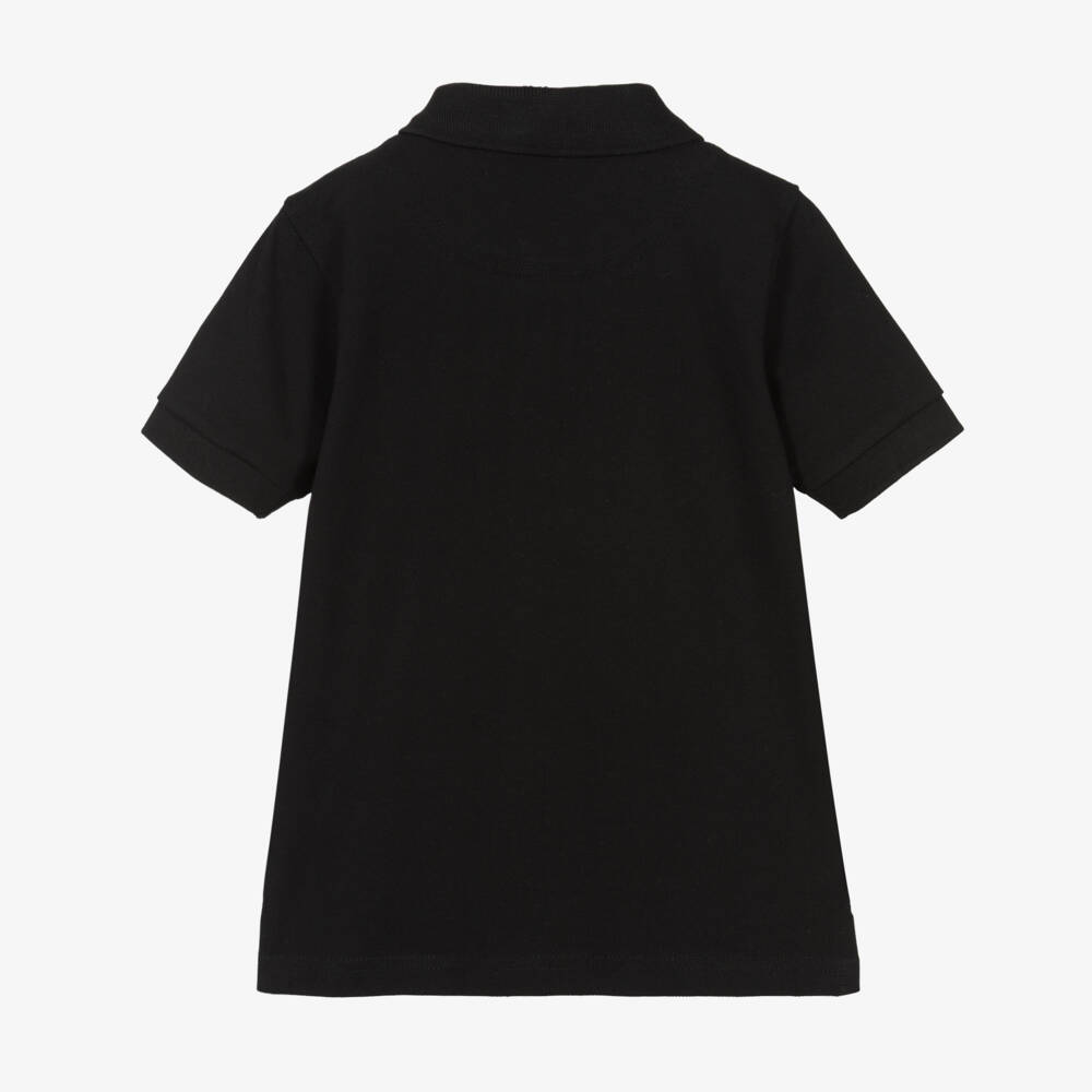 HUGO-Boys Classic Black Cotton Polo | Childrensalon Outlet