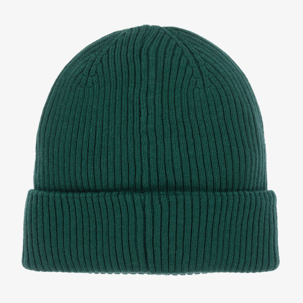HUGO-Boys Cozy Green Knit Hat | Childrensalon Outlet
