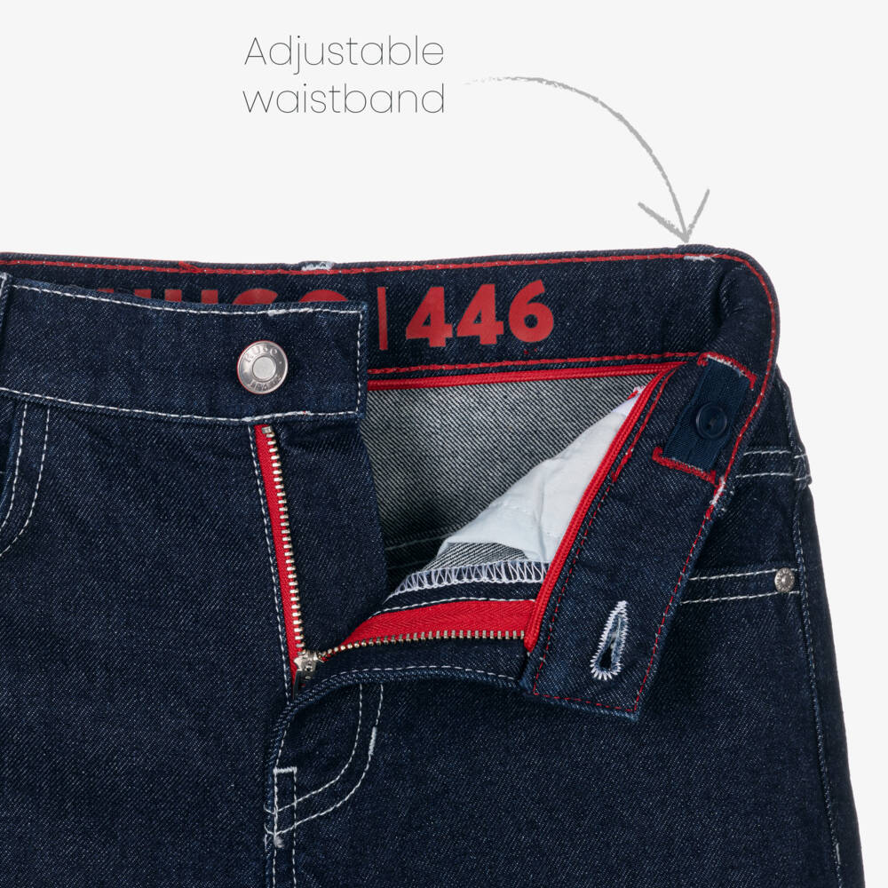 HUGO-Boys Dark Denim Relaxed Jeans | Childrensalon Outlet